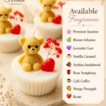 teddy cupcake candle